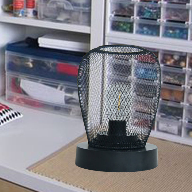 Moderne unbedeutende runde ovale ABS-Hardware-LED-Tischlampe für Schlafzimmer 