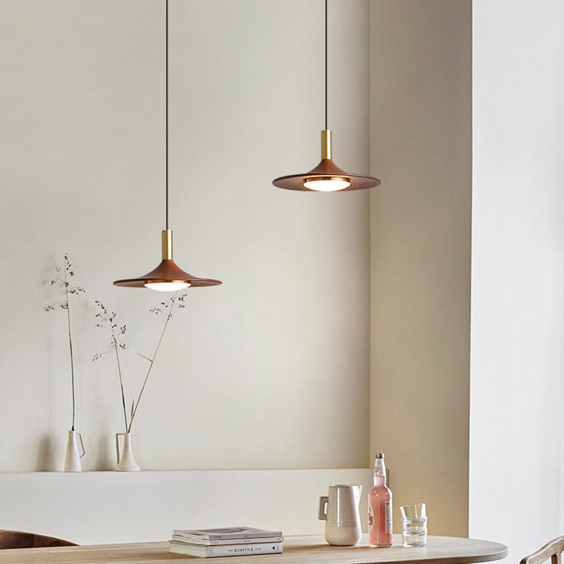 Lustre suspendu rond en fer acrylique LED soucoupe volante scandinave contemporaine pour salle à manger 