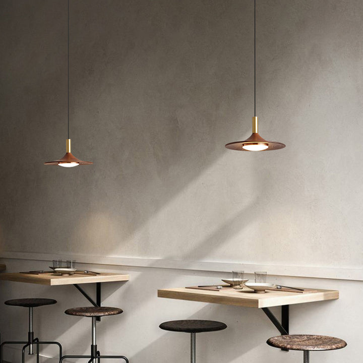 Lustre suspendu rond en fer acrylique LED soucoupe volante scandinave contemporaine pour salle à manger 