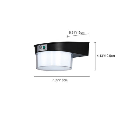 ضوء خارجي LED مقاوم للماء يعمل بالطاقة الشمسية بتصميم حديث بسيط مصنوع من الأكريليك ABS بشكل دائري مربع للحديقة 