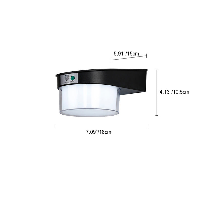 ضوء خارجي LED مقاوم للماء يعمل بالطاقة الشمسية بتصميم حديث بسيط مصنوع من الأكريليك ABS بشكل دائري مربع للحديقة 