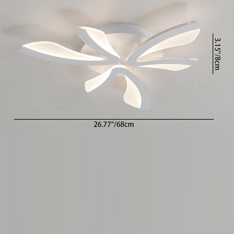 Zeitgenössische skandinavische Löwenzahn-Kuppel-Hardware-Acryl-LED-Unterputz-Deckenleuchte für Schlafzimmer 