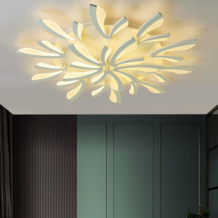 Zeitgenössische skandinavische Löwenzahn-Kuppel-Hardware-Acryl-LED-Unterputz-Deckenleuchte für Schlafzimmer 