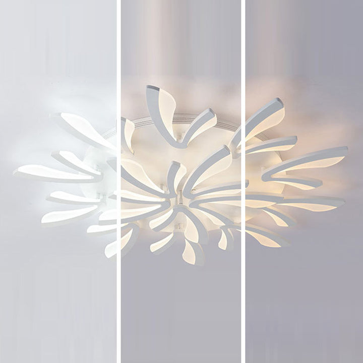 Zeitgenössische skandinavische Löwenzahn-Kuppel-Hardware-Acryl-LED-Unterputz-Deckenleuchte für Schlafzimmer 
