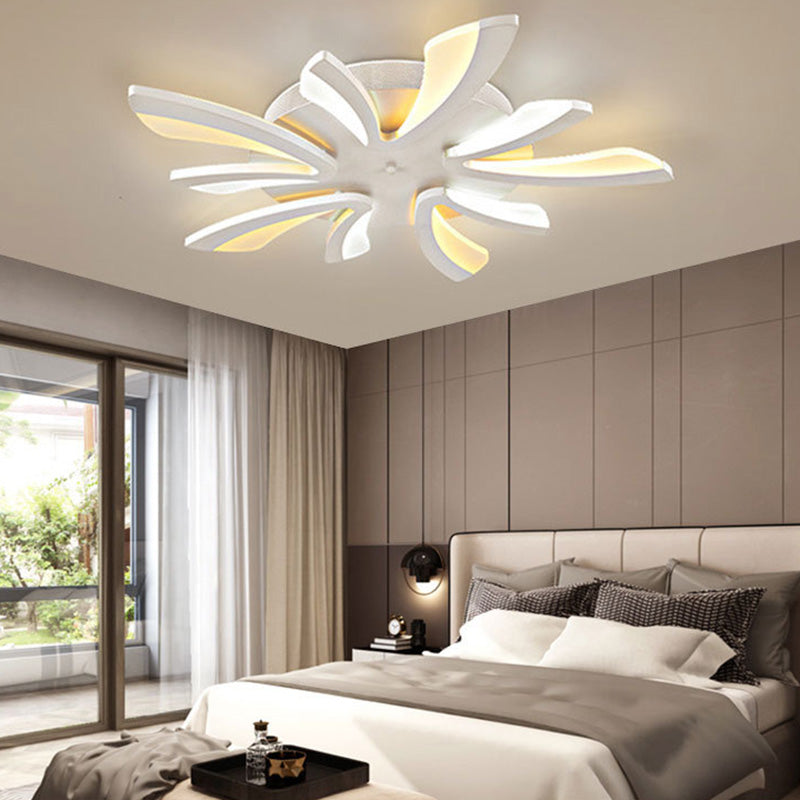 Zeitgenössische skandinavische Löwenzahn-Kuppel-Hardware-Acryl-LED-Unterputz-Deckenleuchte für Schlafzimmer 