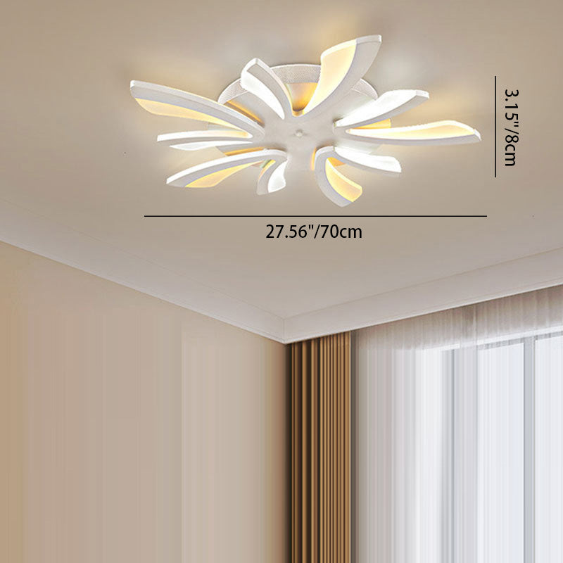 Zeitgenössische skandinavische Löwenzahn-Kuppel-Hardware-Acryl-LED-Unterputz-Deckenleuchte für Schlafzimmer 