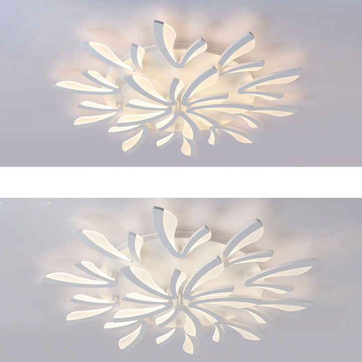 Zeitgenössische skandinavische Löwenzahn-Kuppel-Hardware-Acryl-LED-Unterputz-Deckenleuchte für Schlafzimmer 