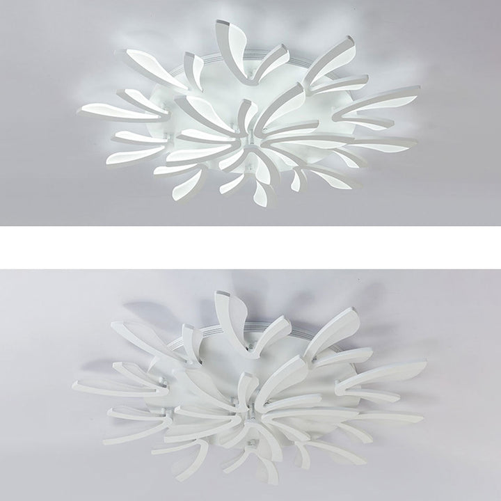 Zeitgenössische skandinavische Löwenzahn-Kuppel-Hardware-Acryl-LED-Unterputz-Deckenleuchte für Schlafzimmer 
