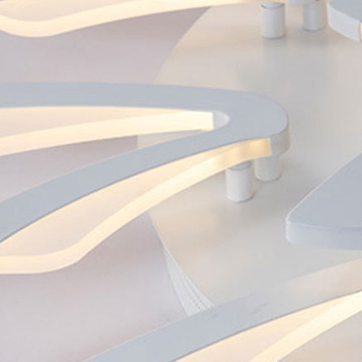 Zeitgenössische skandinavische Löwenzahn-Kuppel-Hardware-Acryl-LED-Unterputz-Deckenleuchte für Schlafzimmer 