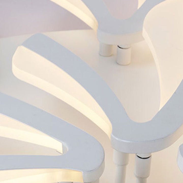Zeitgenössische skandinavische Löwenzahn-Kuppel-Hardware-Acryl-LED-Unterputz-Deckenleuchte für Schlafzimmer 