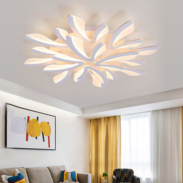 Zeitgenössische skandinavische Löwenzahn-Kuppel-Hardware-Acryl-LED-Unterputz-Deckenleuchte für Schlafzimmer 