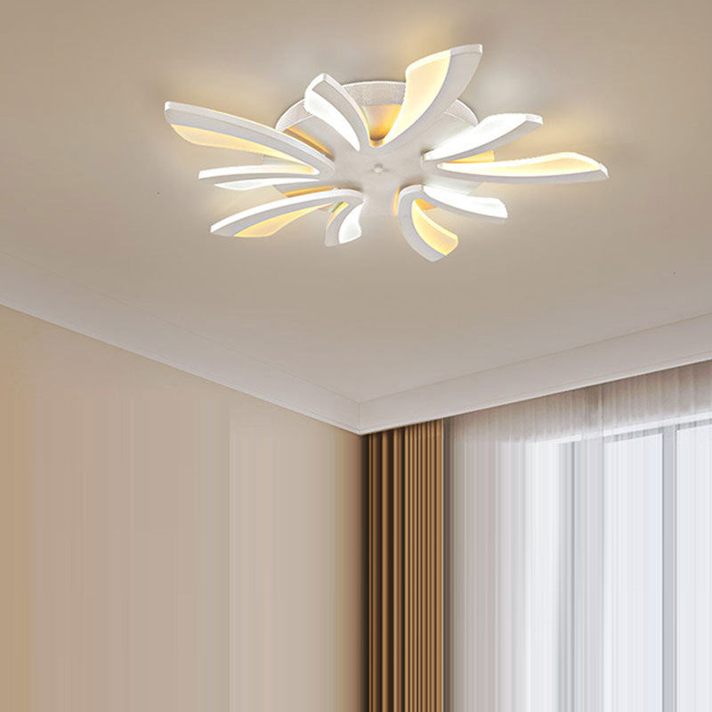 Zeitgenössische skandinavische Löwenzahn-Kuppel-Hardware-Acryl-LED-Unterputz-Deckenleuchte für Schlafzimmer 