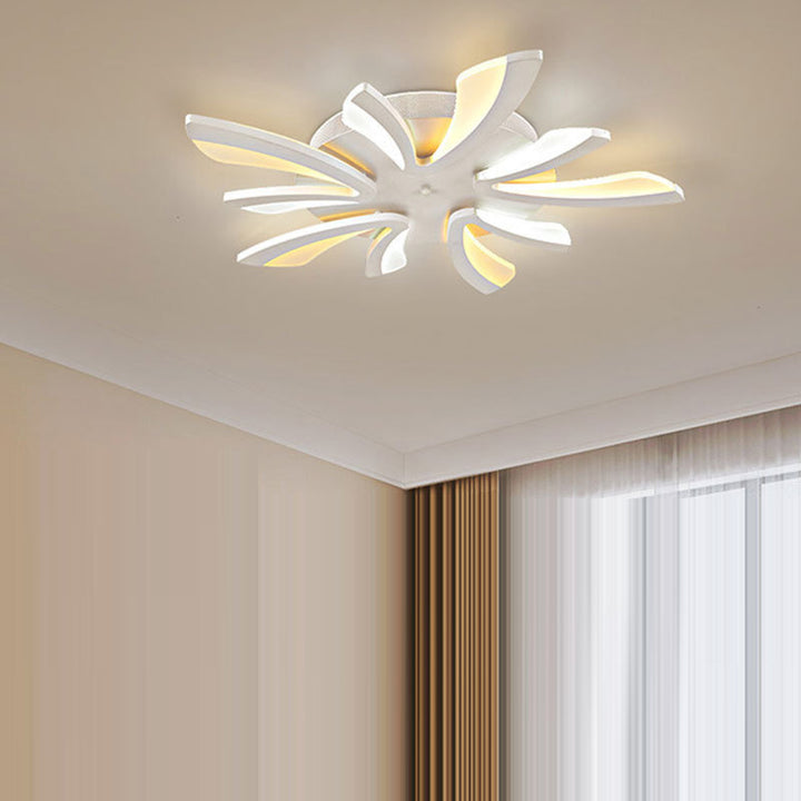 Zeitgenössische skandinavische Löwenzahn-Kuppel-Hardware-Acryl-LED-Unterputz-Deckenleuchte für Schlafzimmer 