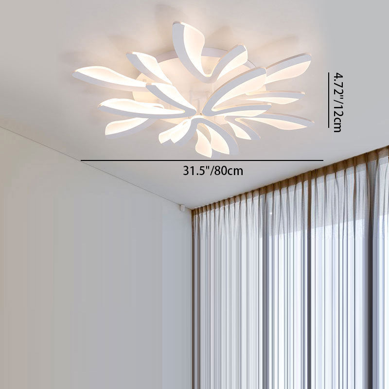 Zeitgenössische skandinavische Löwenzahn-Kuppel-Hardware-Acryl-LED-Unterputz-Deckenleuchte für Schlafzimmer 