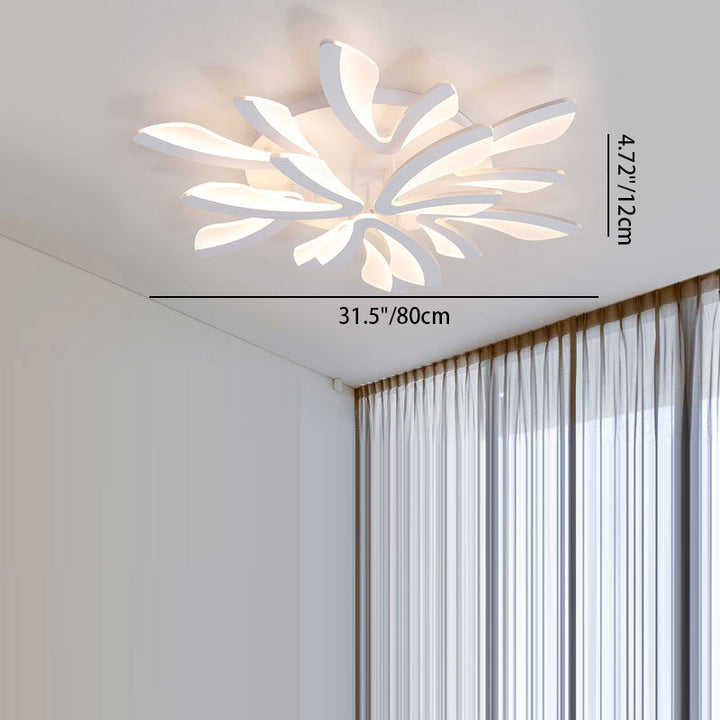 Zeitgenössische skandinavische Löwenzahn-Kuppel-Hardware-Acryl-LED-Unterputz-Deckenleuchte für Schlafzimmer 