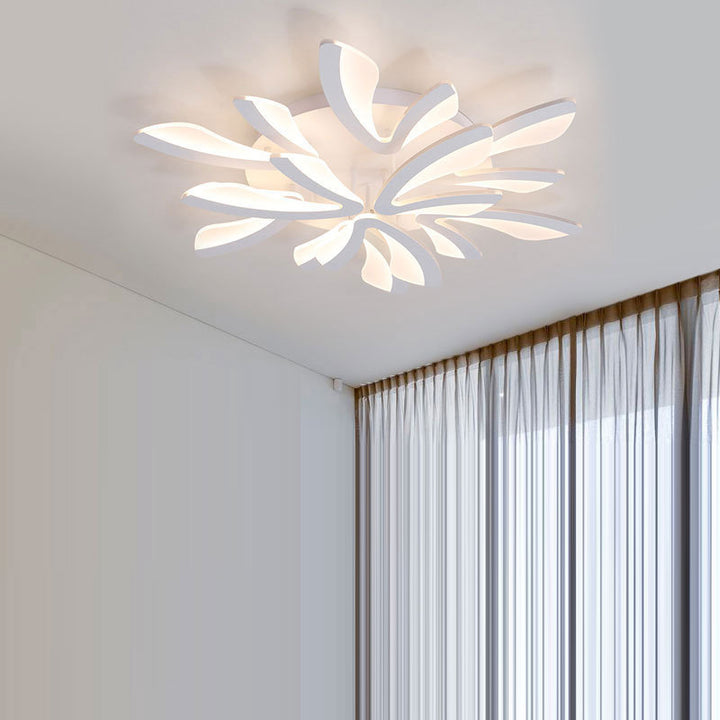 Zeitgenössische skandinavische Löwenzahn-Kuppel-Hardware-Acryl-LED-Unterputz-Deckenleuchte für Schlafzimmer 