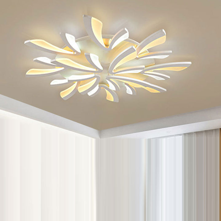 Zeitgenössische skandinavische Löwenzahn-Kuppel-Hardware-Acryl-LED-Unterputz-Deckenleuchte für Schlafzimmer 