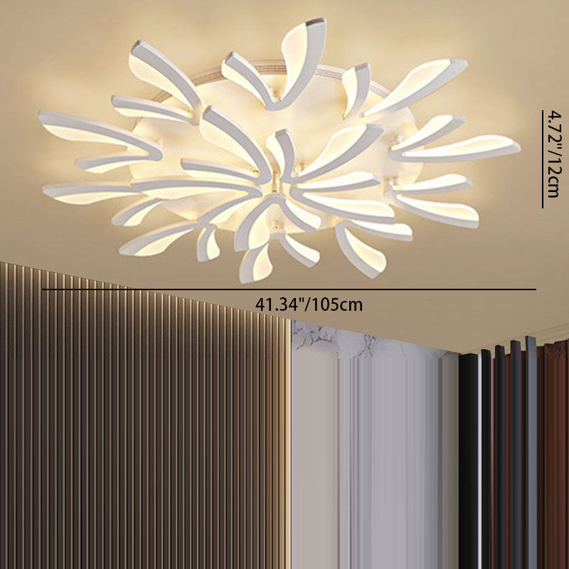 Zeitgenössische skandinavische Löwenzahn-Kuppel-Hardware-Acryl-LED-Unterputz-Deckenleuchte für Schlafzimmer 