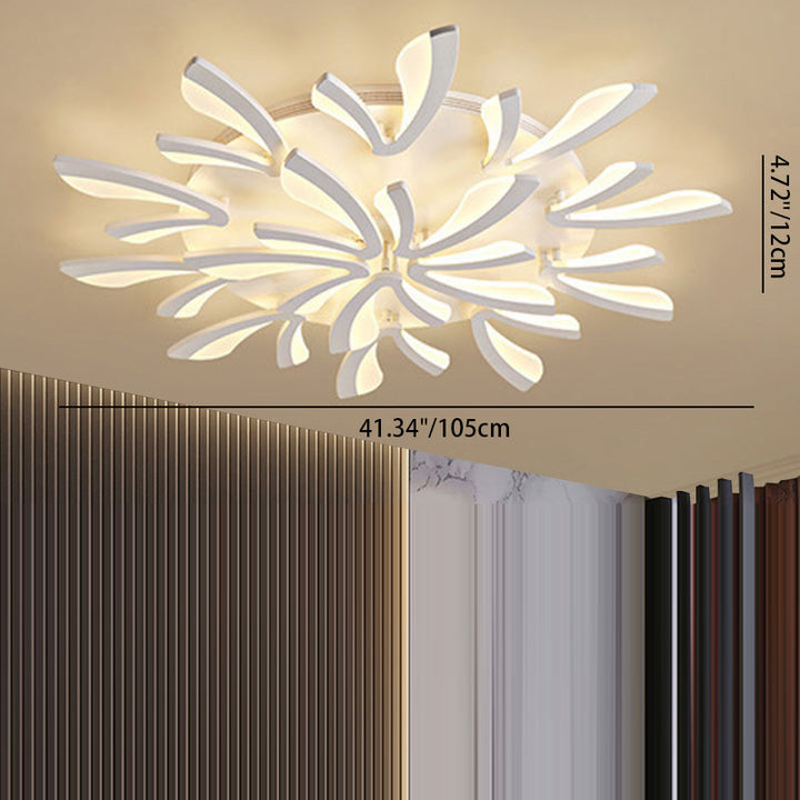 Zeitgenössische skandinavische Löwenzahn-Kuppel-Hardware-Acryl-LED-Unterputz-Deckenleuchte für Schlafzimmer 