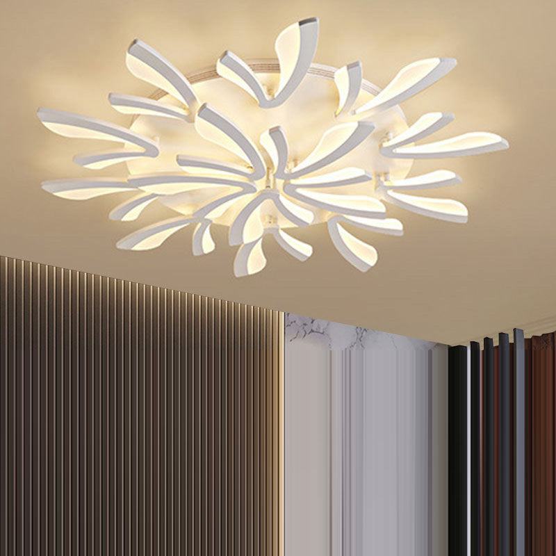 Zeitgenössische skandinavische Löwenzahn-Kuppel-Hardware-Acryl-LED-Unterputz-Deckenleuchte für Schlafzimmer 