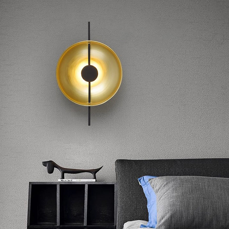Lámpara de Aplique de Pared LED de Platillo Volador Redondo Creativo Contemporáneo para Dormitorio 