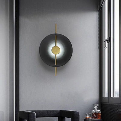 Lámpara de Aplique de Pared LED de Platillo Volador Redondo Creativo Contemporáneo para Dormitorio 
