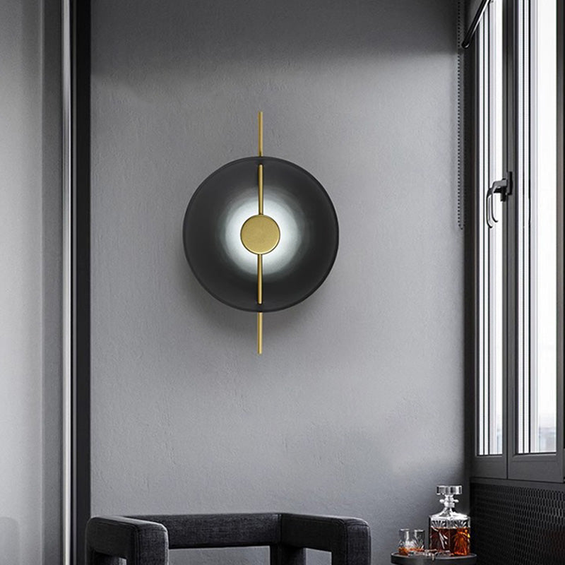 Lámpara de Aplique de Pared LED de Platillo Volador Redondo Creativo Contemporáneo para Dormitorio 