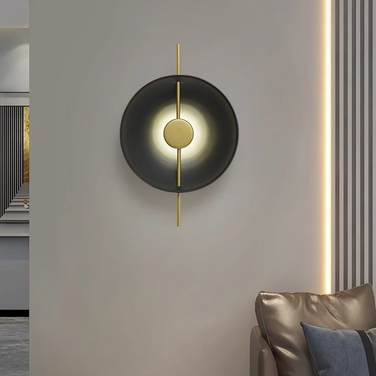 Lámpara de Aplique de Pared LED de Platillo Volador Redondo Creativo Contemporáneo para Dormitorio 
