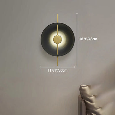 Lámpara de Aplique de Pared LED de Platillo Volador Redondo Creativo Contemporáneo para Dormitorio 