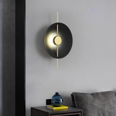 Lámpara de Aplique de Pared LED de Platillo Volador Redondo Creativo Contemporáneo para Dormitorio 