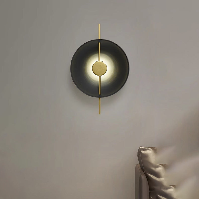 Lámpara de Aplique de Pared LED de Platillo Volador Redondo Creativo Contemporáneo para Dormitorio 