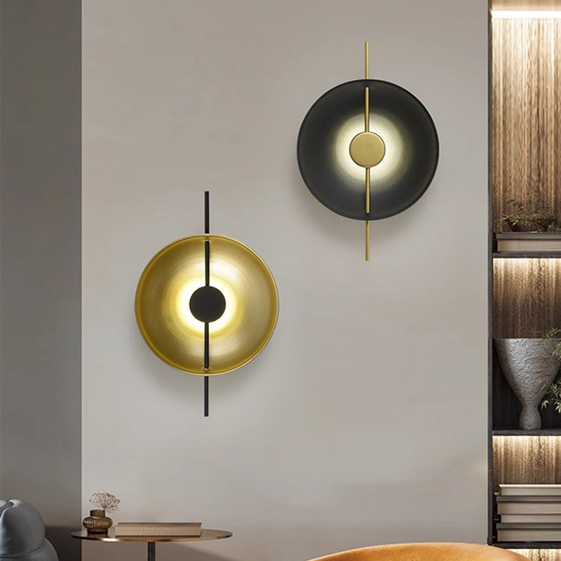 Lámpara de Aplique de Pared LED de Platillo Volador Redondo Creativo Contemporáneo para Dormitorio 