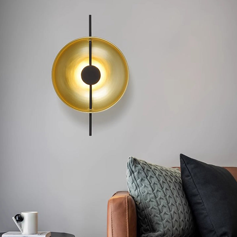 Lámpara de Aplique de Pared LED de Platillo Volador Redondo Creativo Contemporáneo para Dormitorio 