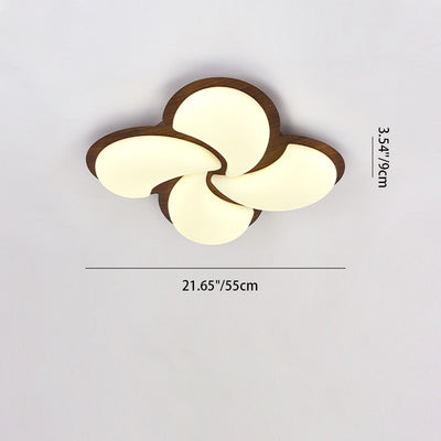 Lumière de plafond encastrée LED en fer PE en forme de moulin à vent minimaliste moderne pour chambre 