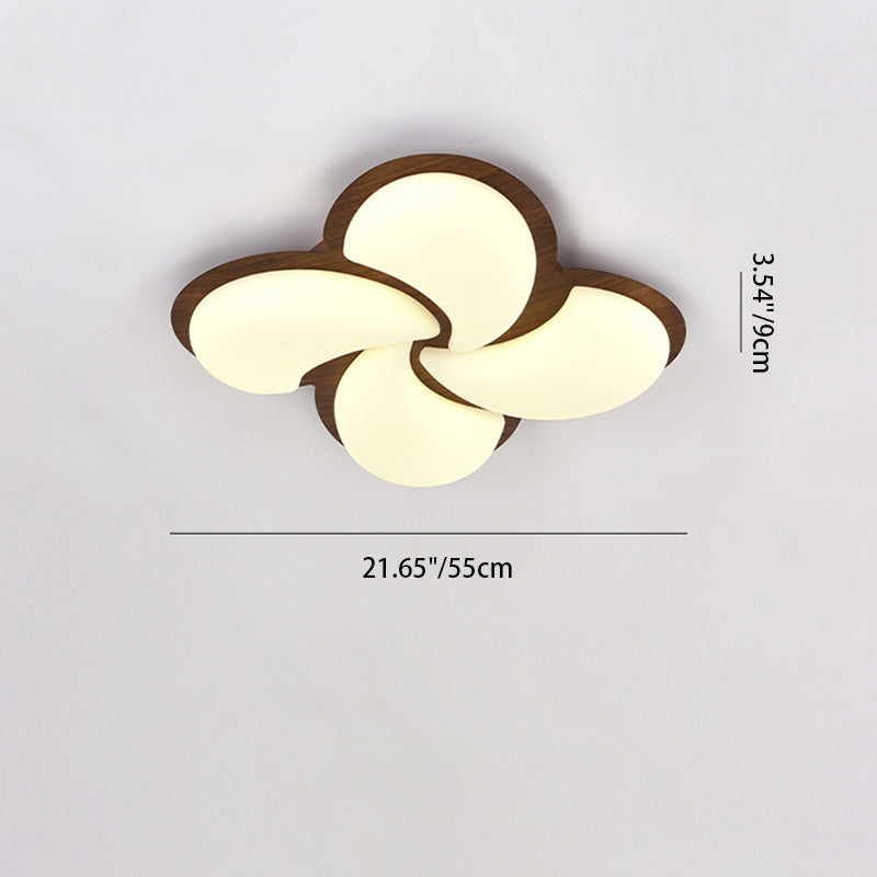 Lumière de plafond encastrée LED en fer PE en forme de moulin à vent minimaliste moderne pour chambre 