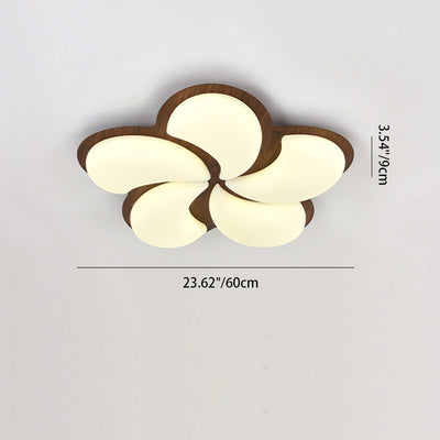 Lumière de plafond encastrée LED en fer PE en forme de moulin à vent minimaliste moderne pour chambre 