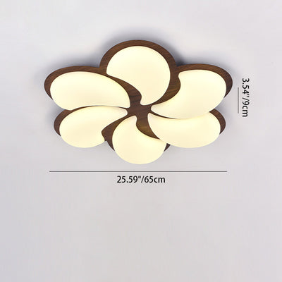 Lumière de plafond encastrée LED en fer PE en forme de moulin à vent minimaliste moderne pour chambre 