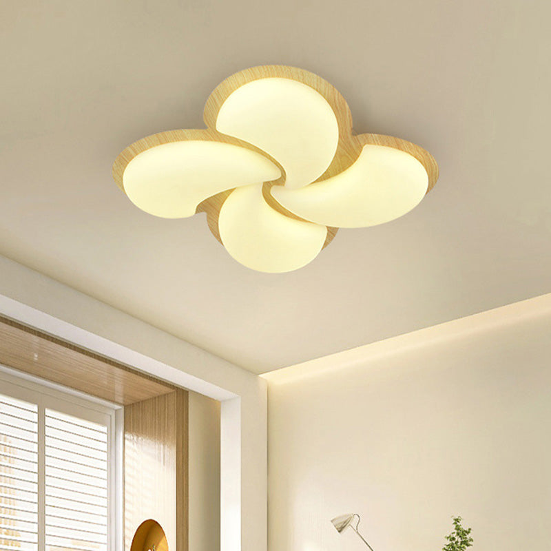 Lumière de plafond encastrée LED en fer PE en forme de moulin à vent minimaliste moderne pour chambre 