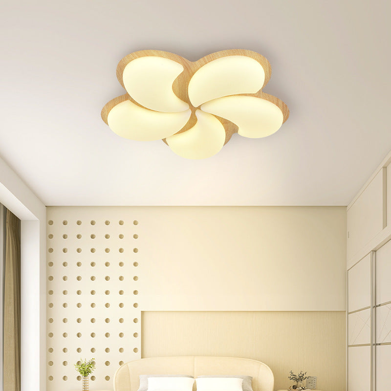 Lumière de plafond encastrée LED en fer PE en forme de moulin à vent minimaliste moderne pour chambre 