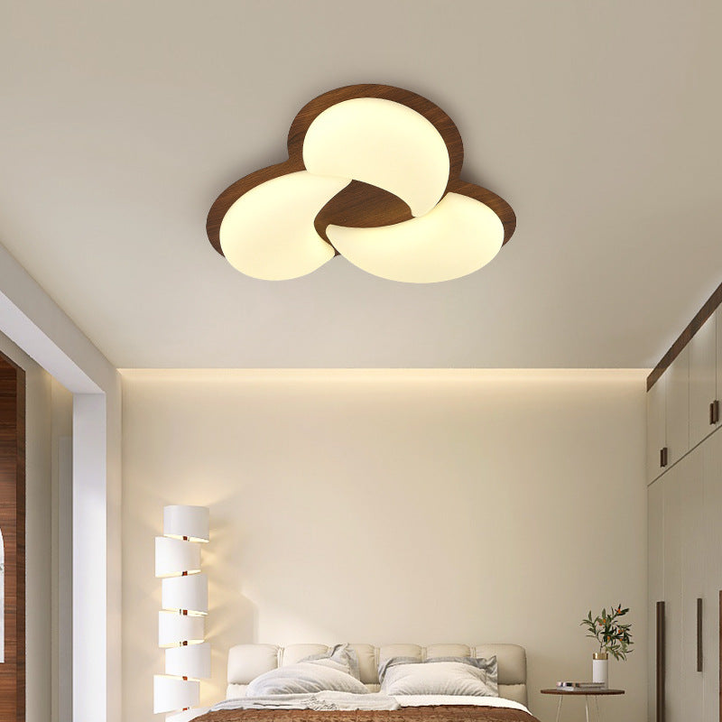 Lumière de plafond encastrée LED en fer PE en forme de moulin à vent minimaliste moderne pour chambre 