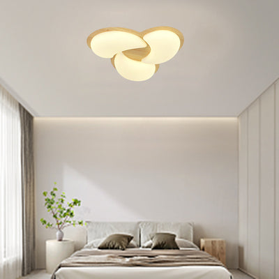 Lumière de plafond encastrée LED en fer PE en forme de moulin à vent minimaliste moderne pour chambre 