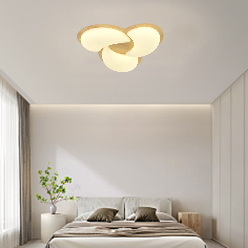 Lumière de plafond encastrée LED en fer PE en forme de moulin à vent minimaliste moderne pour chambre 