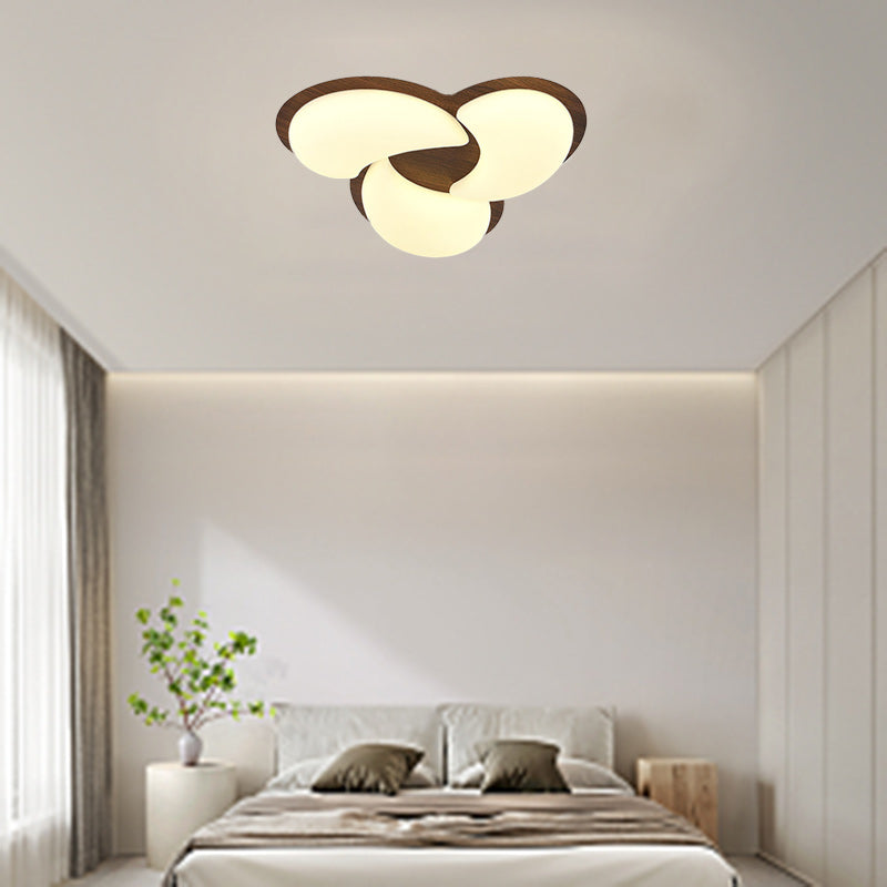 Lumière de plafond encastrée LED en fer PE en forme de moulin à vent minimaliste moderne pour chambre 