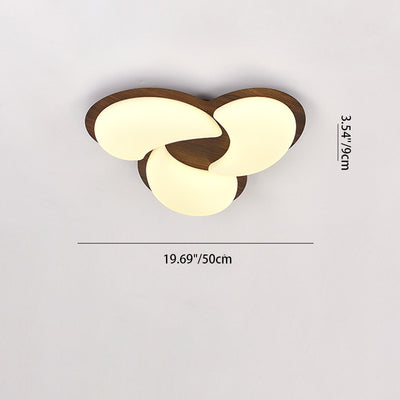 Lumière de plafond encastrée LED en fer PE en forme de moulin à vent minimaliste moderne pour chambre 