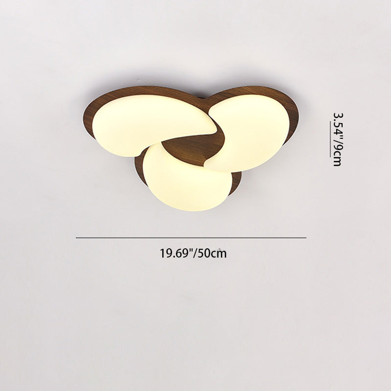 Lumière de plafond encastrée LED en fer PE en forme de moulin à vent minimaliste moderne pour chambre 