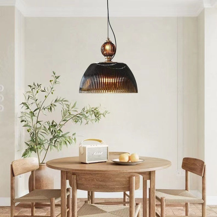 Contemporain Scandinave Demi-cercle Boule Ronde Cylindre Matériel Verre Suspension à 2 Lumières Pour Chambre 