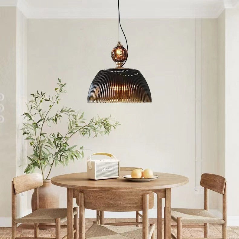 Zeitgenössische skandinavische Halbkreis-Rundkugel-Zylinder-Hardware-Glas-2-Licht-Pendelleuchte für Schlafzimmer 