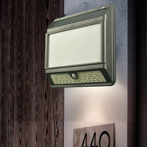 Luz LED para exteriores impermeable solar minimalista moderna de PP rectangular para jardín 