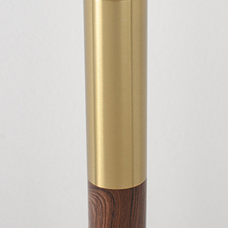Lampe de sol traditionnelle chinoise ronde ovale en tissu de fer à 1 lumière pour salon 
