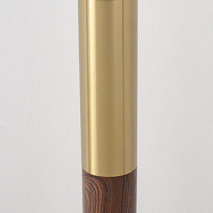 Lampe de sol traditionnelle chinoise ronde ovale en tissu de fer à 1 lumière pour salon 